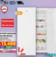SEG DD 6196 6 ÇEKMECELİ DERİN DONDURUCU